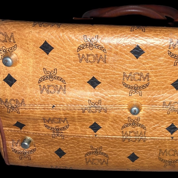 MCM Visetos Leather Vintage Boston Satchel 👜 - Picture 3 of 10